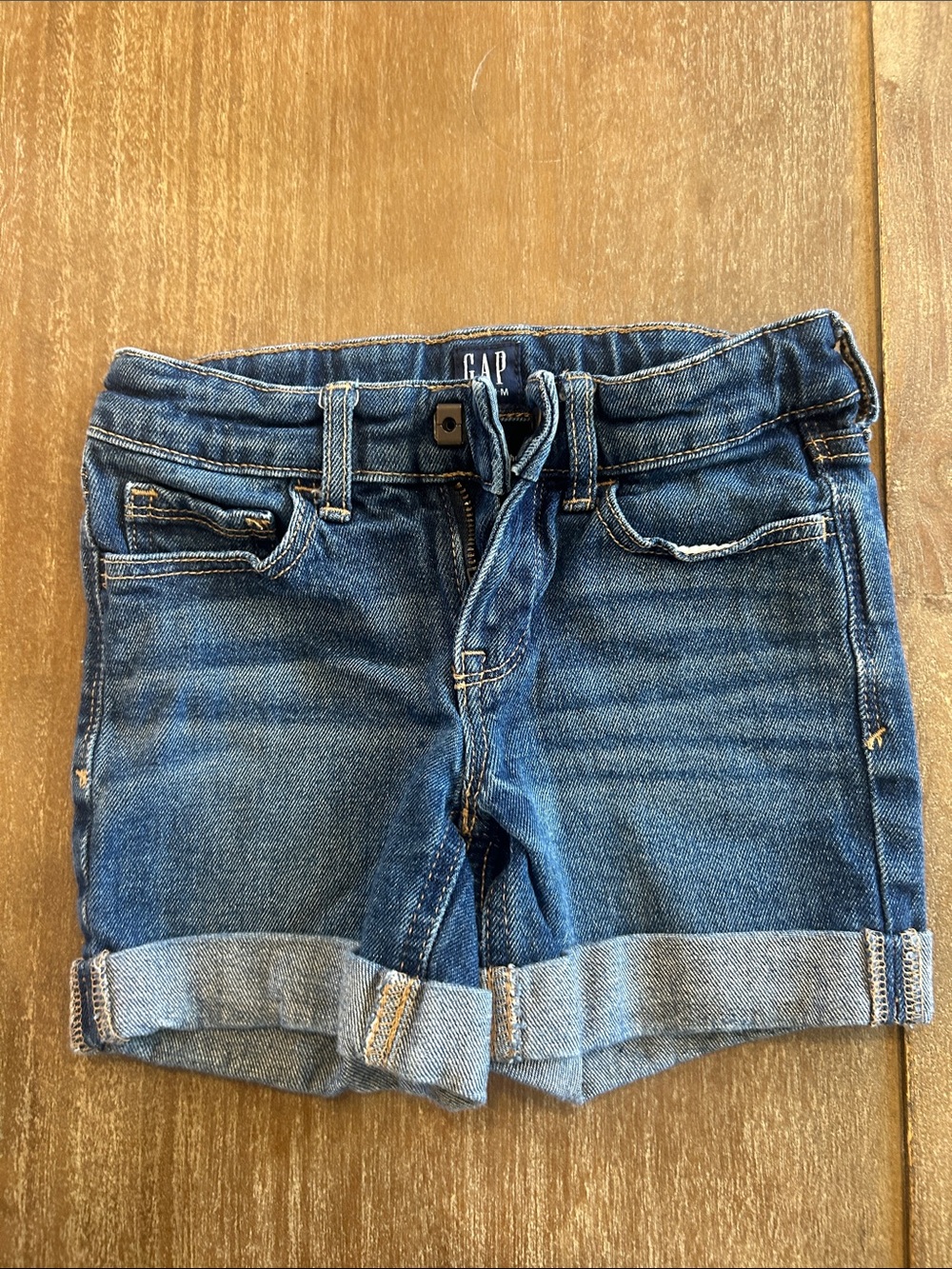 GAP Blue Rolled Cuff Denim Shorts